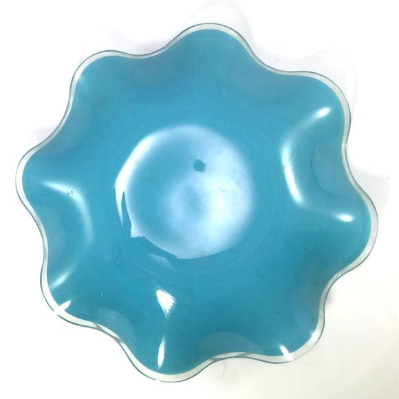 Vintage Walt Disney World Magic Kingdom Ruffled Glass Ashtray/Candy Dish - Picture 6 of 6